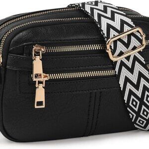 Crossbody Bags for Women, 6-Pockets Purses for Women, Vegan Leather Handbags Sho